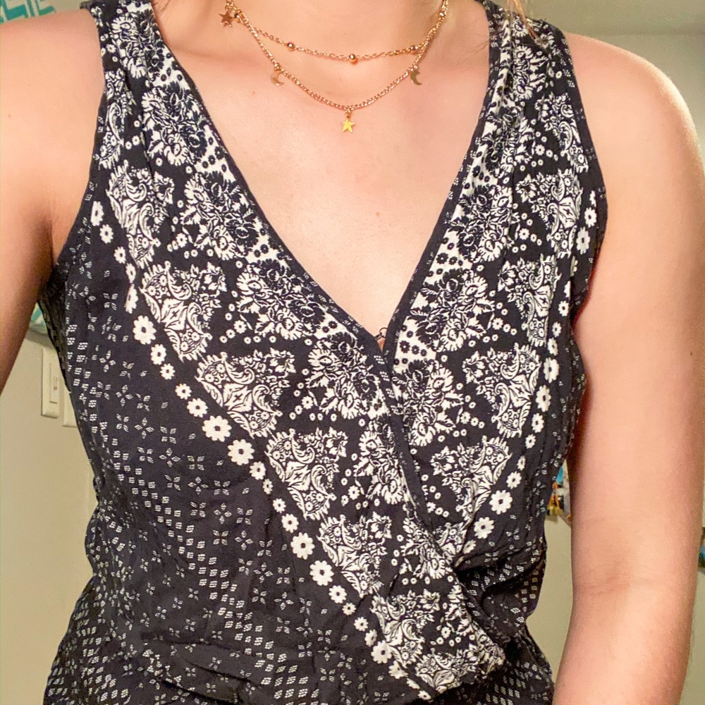 Printed Casual Romper